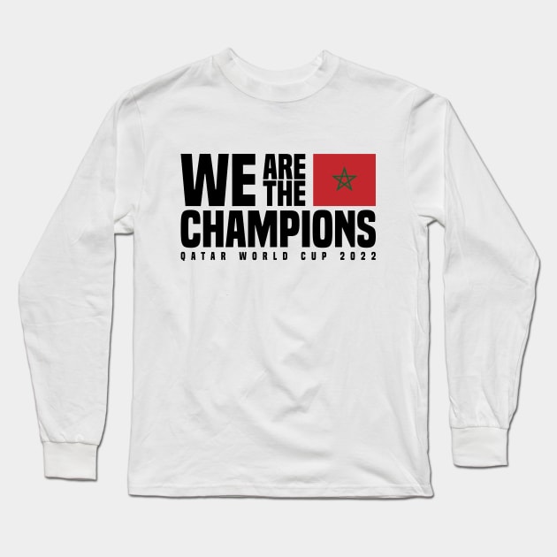 Qatar World Cup Champions 2022 - Morocco Long Sleeve T-Shirt by Den Vector